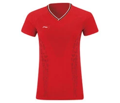 Badminton T-shirt - Red Leopard WC19 Women XXL