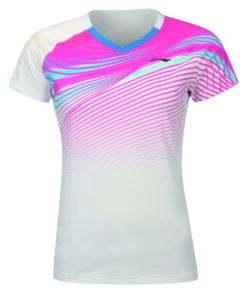 Badminton T-shirt - String White/Pink Girl