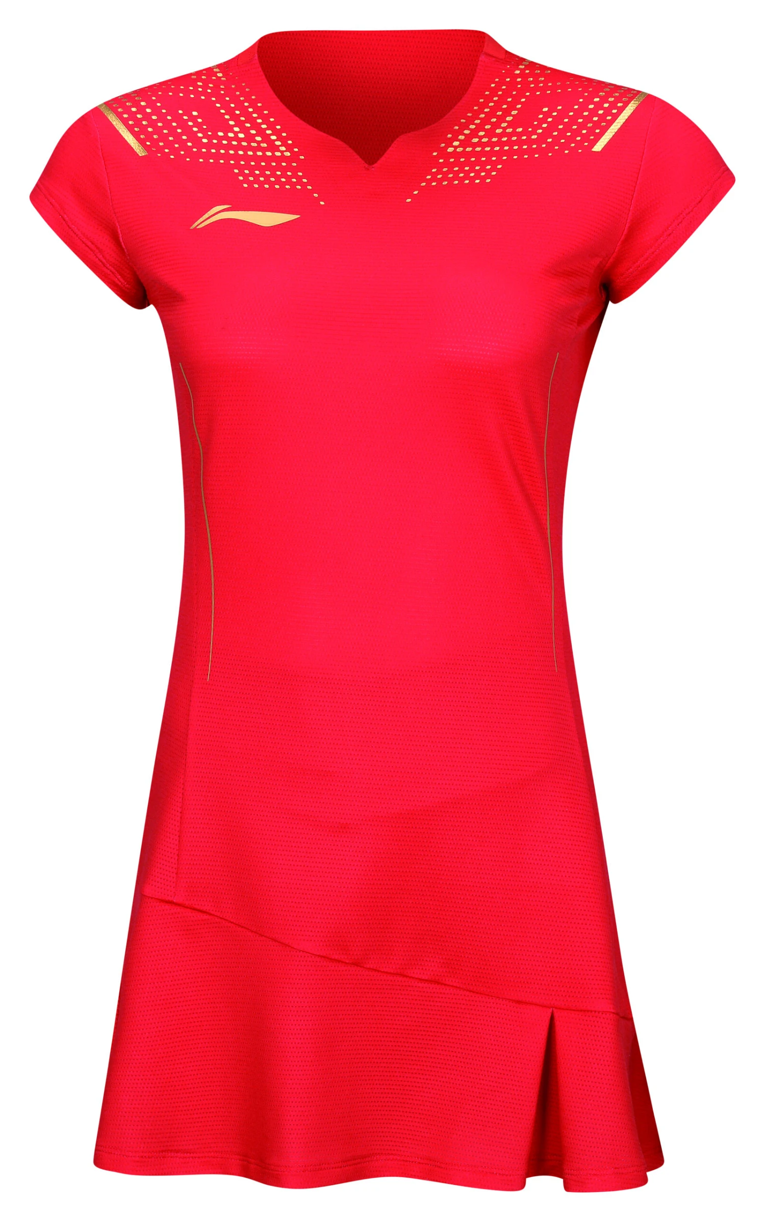 Badminton Dress - Golden Drop Red