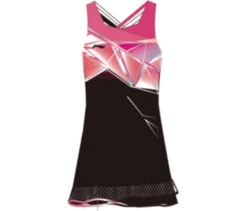Badminton Dress - Pieces Black/Pink
