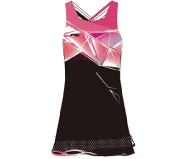 Badminton Dress - Pieces Black/Pink