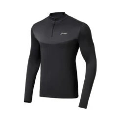 Li-Ning Running Shirt - Half Zip Black