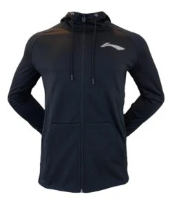 Badminton Tracksuit Jacket - Club Black Hoodie - UNISEX