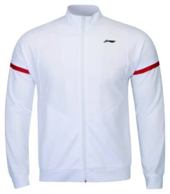 Badminton Tracksuit Jacket - Partner White